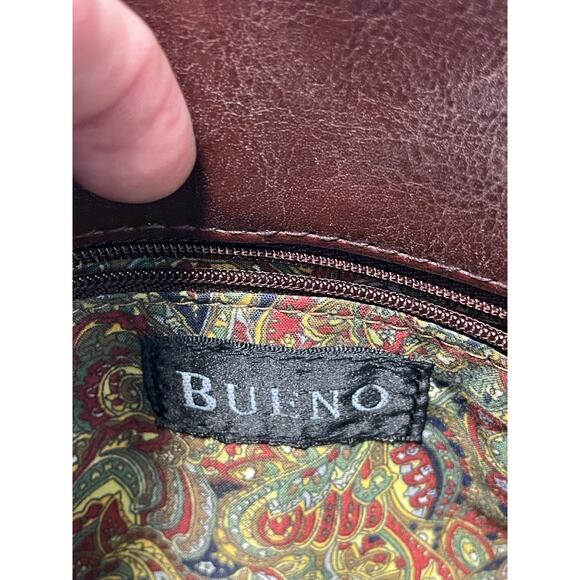 Bueno Faux Leather Medium Alligator Print Embossed Satchel Shoulder Brown - Picture 9 of 10